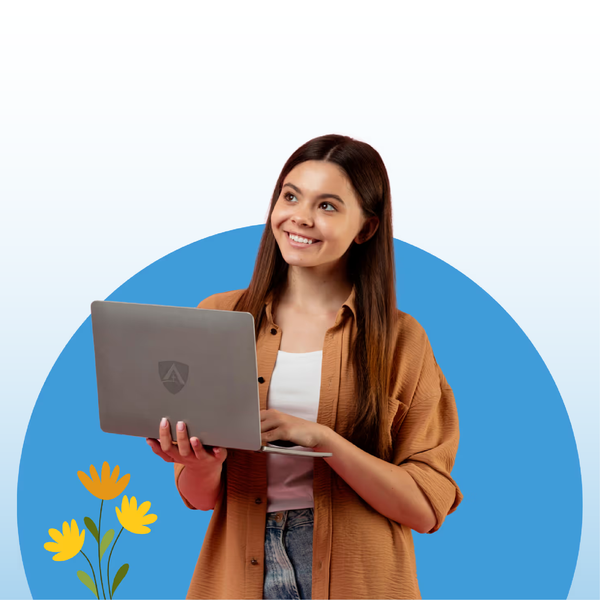 Photo of a man in a room using a tablet computer
